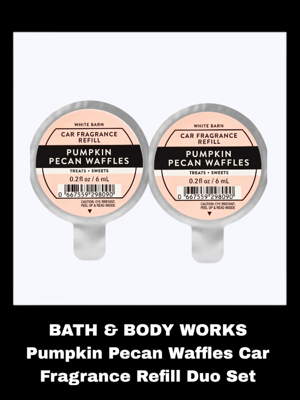 BATH & BODY WORKS Pumpkin Pecan Waffles Car Fragrance Refill Duo Set